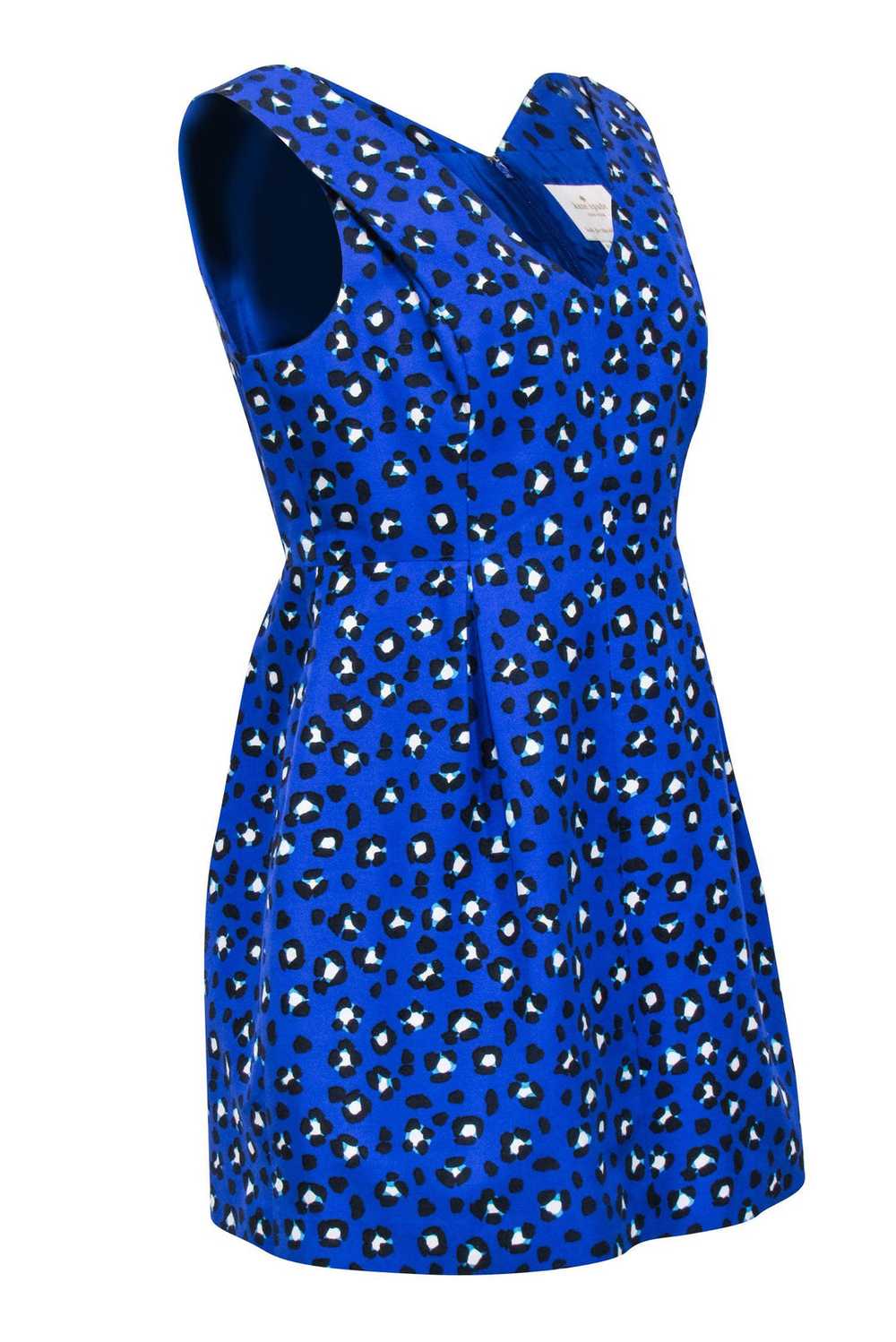 Kate Spade - Blue Sleeveless Leopard Print A-line… - image 2