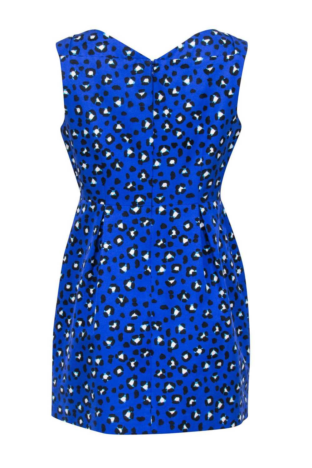 Kate Spade - Blue Sleeveless Leopard Print A-line… - image 3