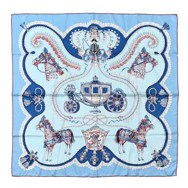 HERMES Silk Carre Paperoles Scarf 90