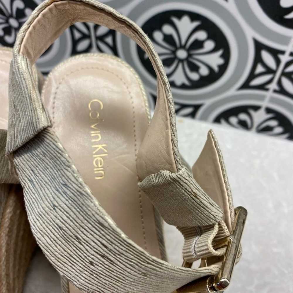 Calvin Klein Noella Gold Metallic Wedge Sandal - image 9