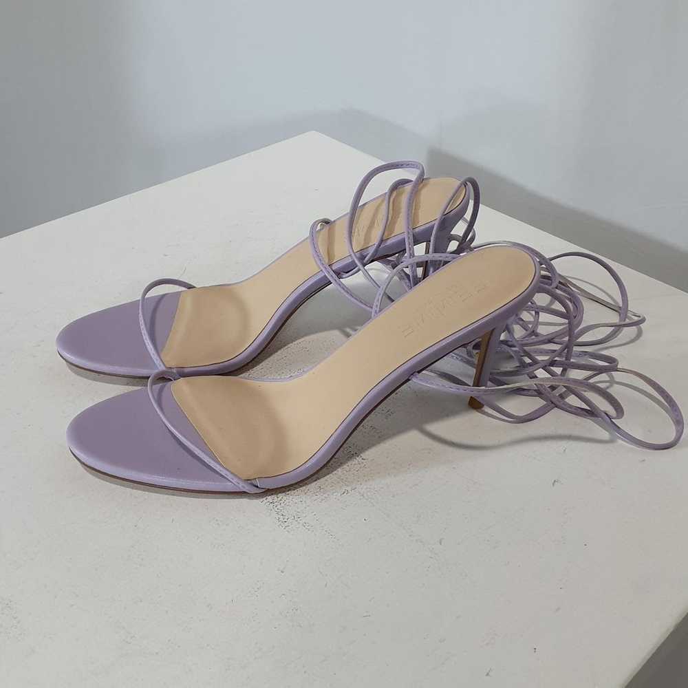 Femme LA 3.0 Barely There Lace Up Heel Lilac Size… - image 2