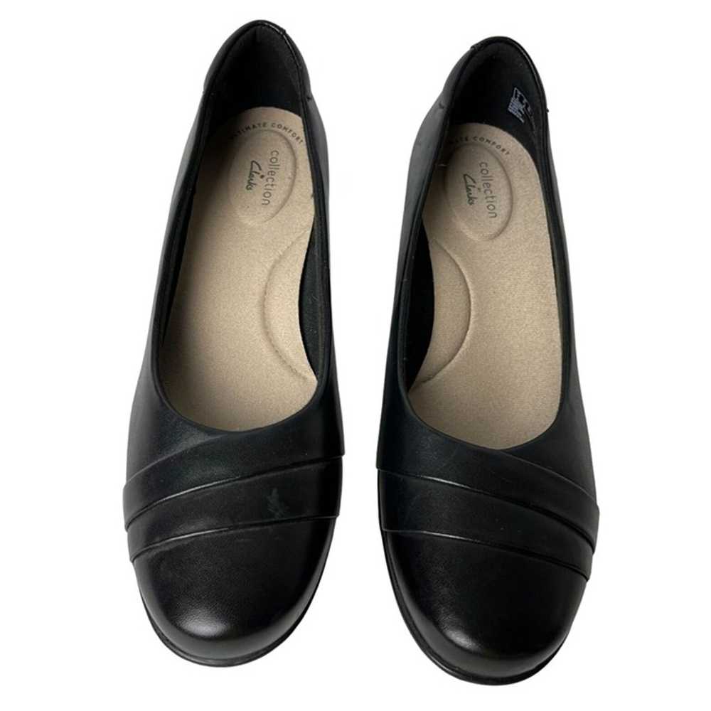 Clarks Collection Black Leather Pumps, Women's Si… - image 5