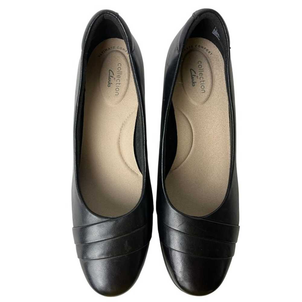Clarks Collection Black Leather Pumps, Women's Si… - image 6