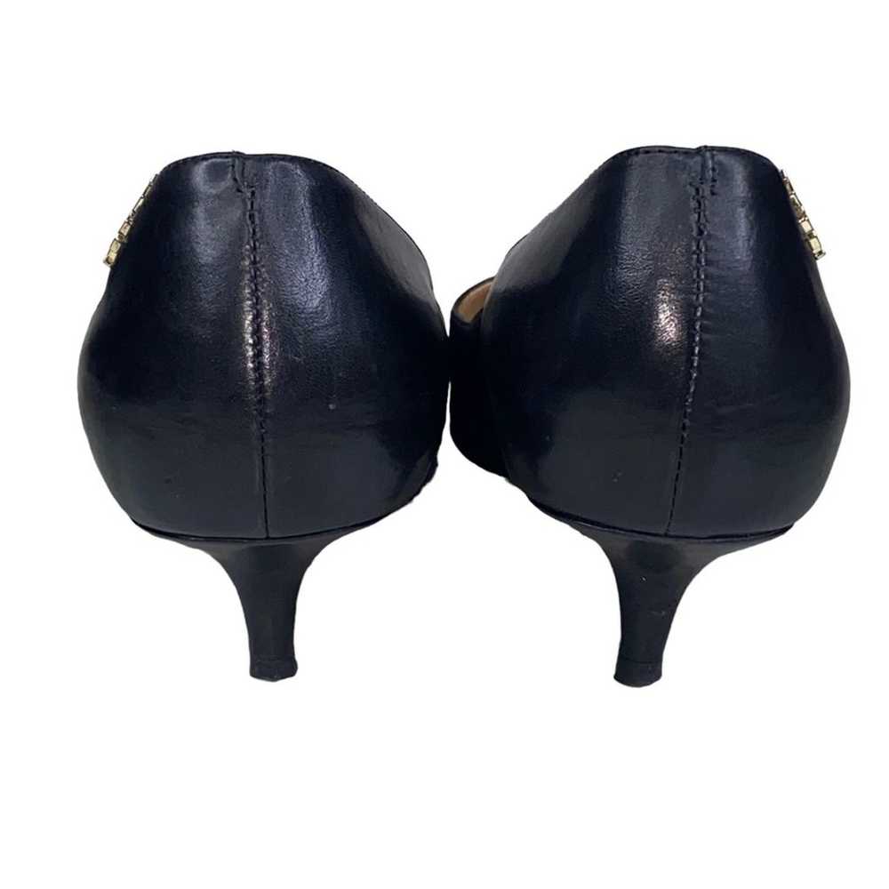 Tory Burch Women’s Black Leather Kitten Heel Size… - image 7