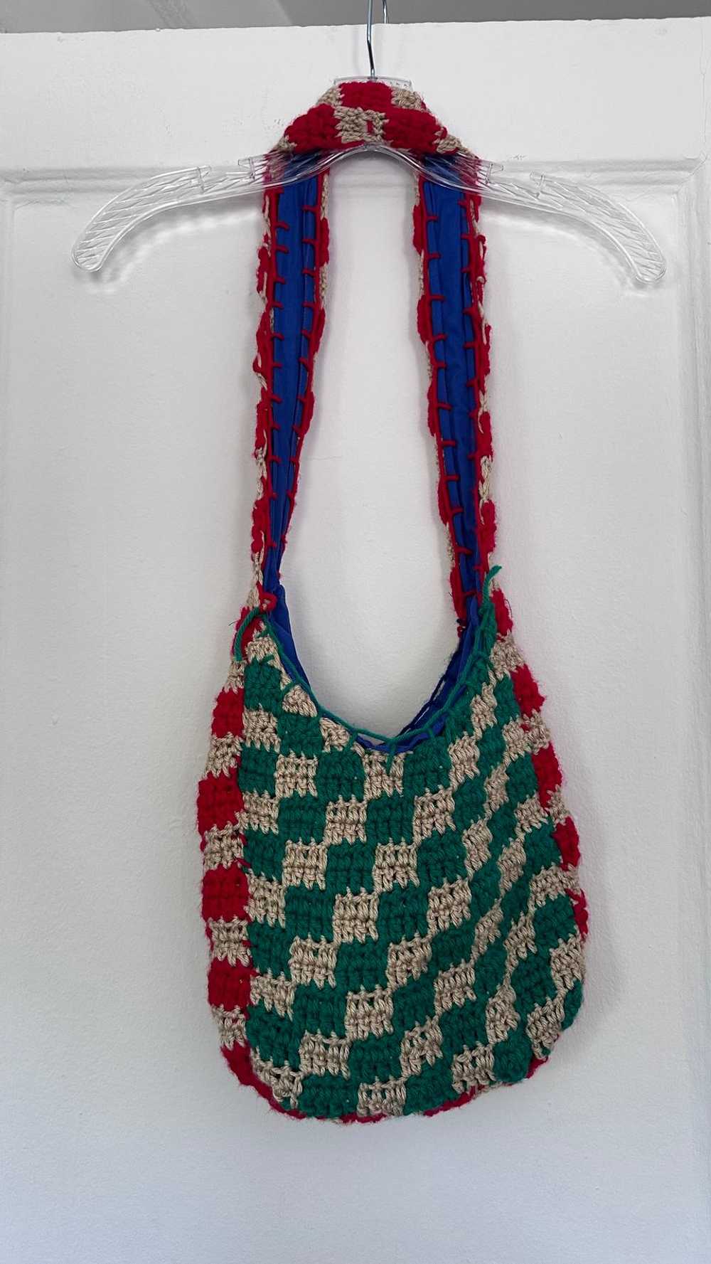 Handmade Crochet Checkered Purse | Used, Secondha… - image 5