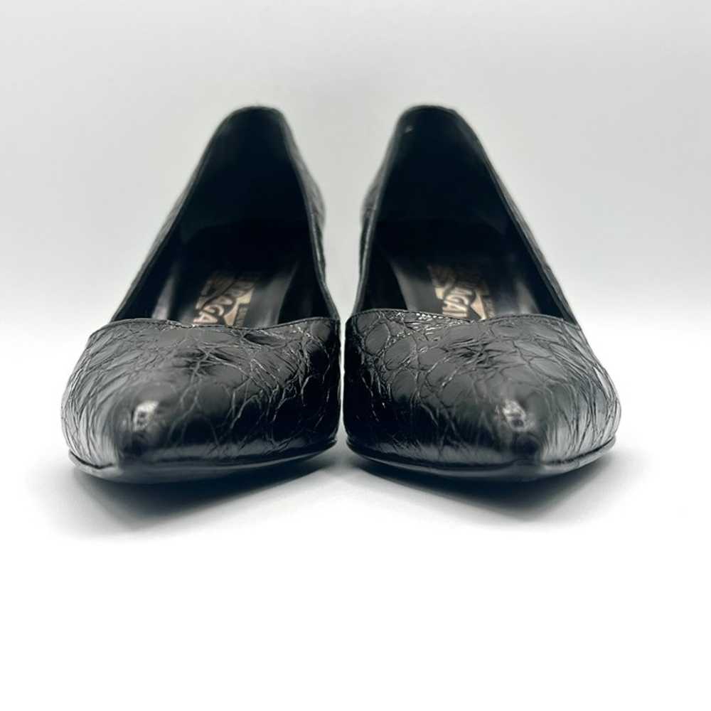 Salvatore FERRAGAMO Women's Sz 10 Kitten Heels Bl… - image 8