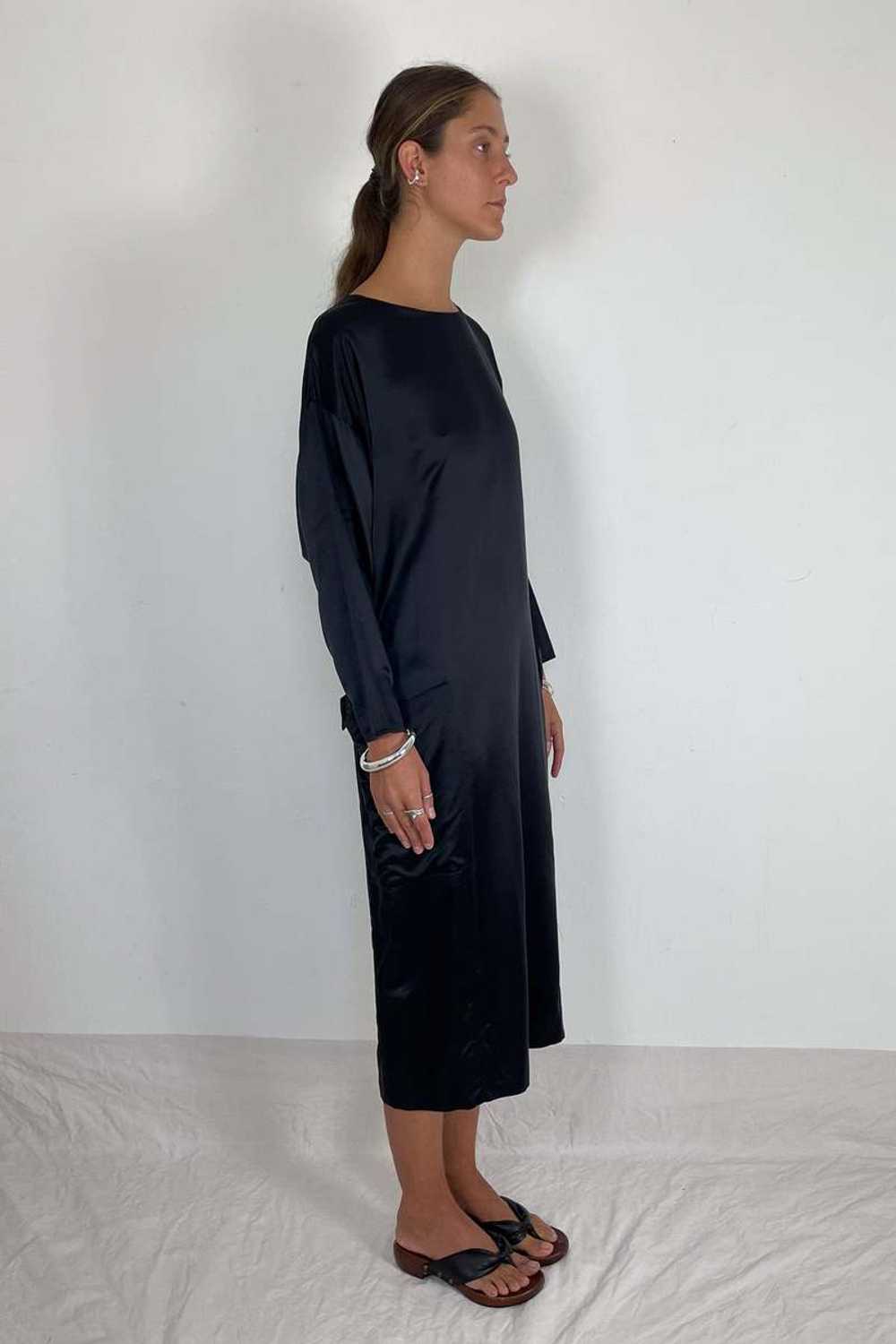 Vintage Cerruti Silk Mid Length Dress - Black - image 2