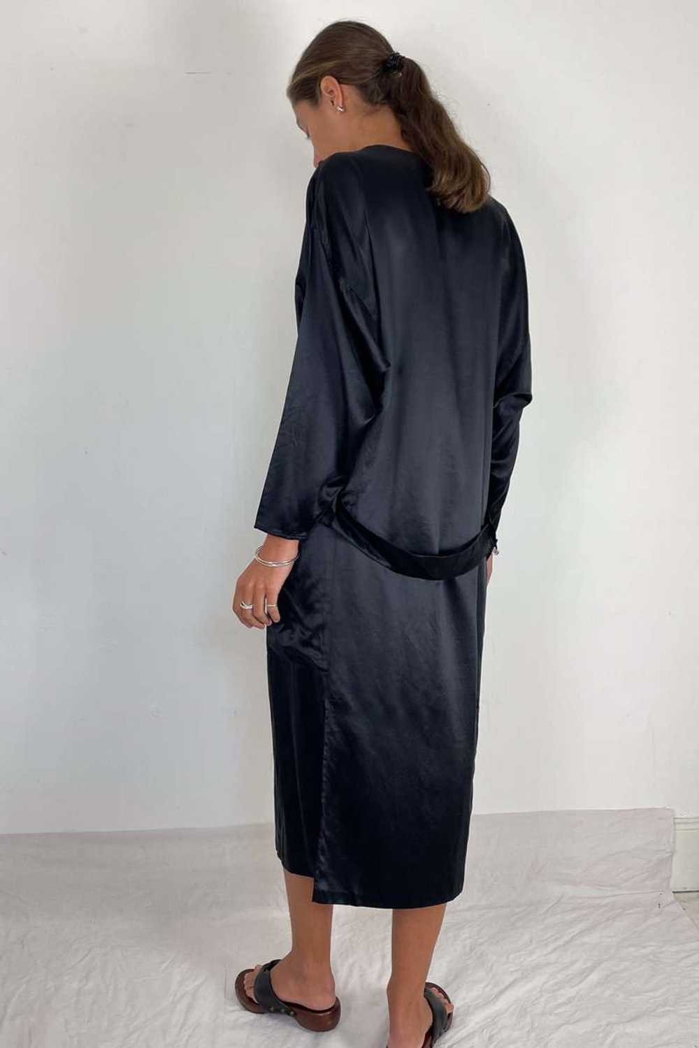 Vintage Cerruti Silk Mid Length Dress - Black - image 3
