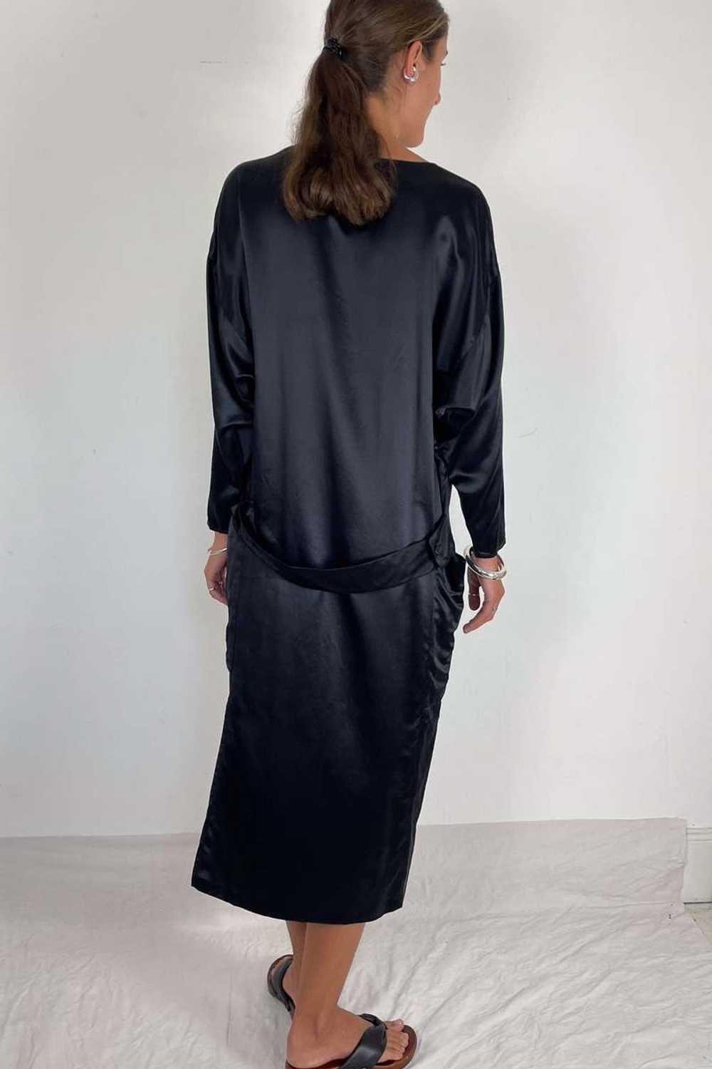 Vintage Cerruti Silk Mid Length Dress - Black - image 4