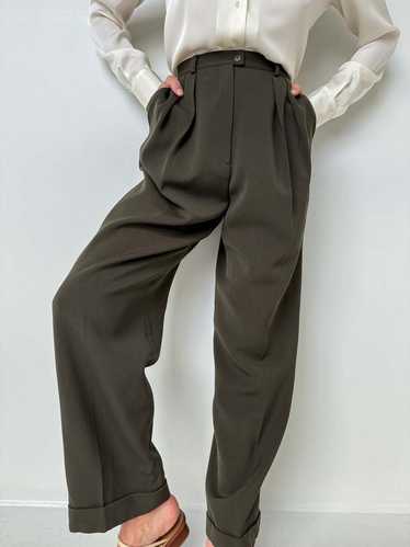 Vintage 90s Thym Wool High Waisted Cuffed Trousers