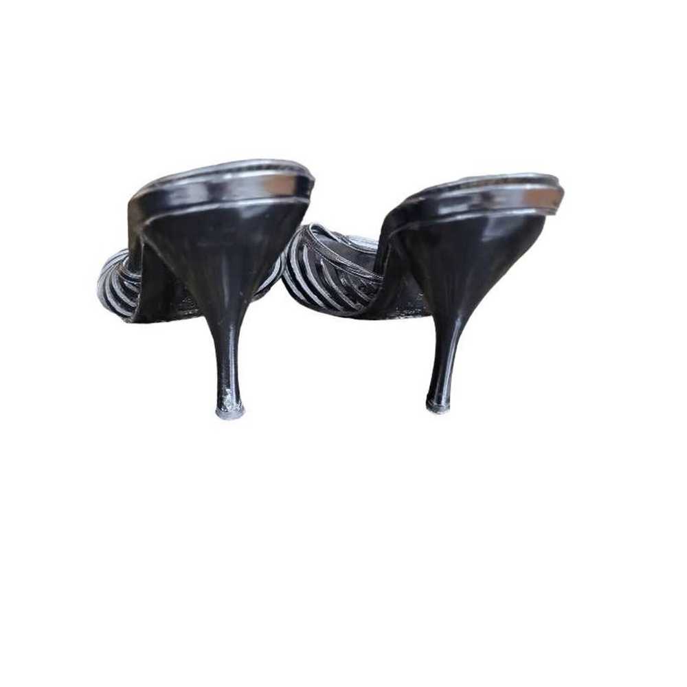 Casadei Womens Sandal Heel Black Leather Slip On … - image 2