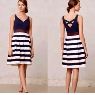 Anthropolgie blue and white striped dress