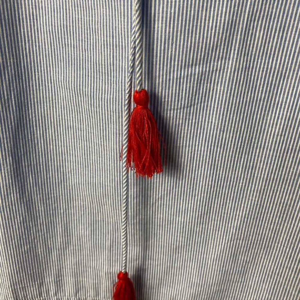 Women's Paper Crane Boho Embroidered Tunic Tassel… - image 4