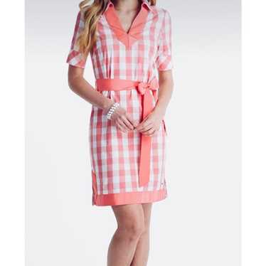 Vineyard Vines Pink Gingham Dress Size 4 - image 1