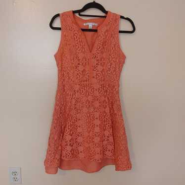 Lauren Conrad LC Size 12 Pink Coral Lace Summer T… - image 1