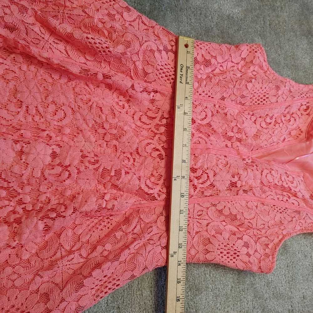 Lauren Conrad LC Size 12 Pink Coral Lace Summer T… - image 5