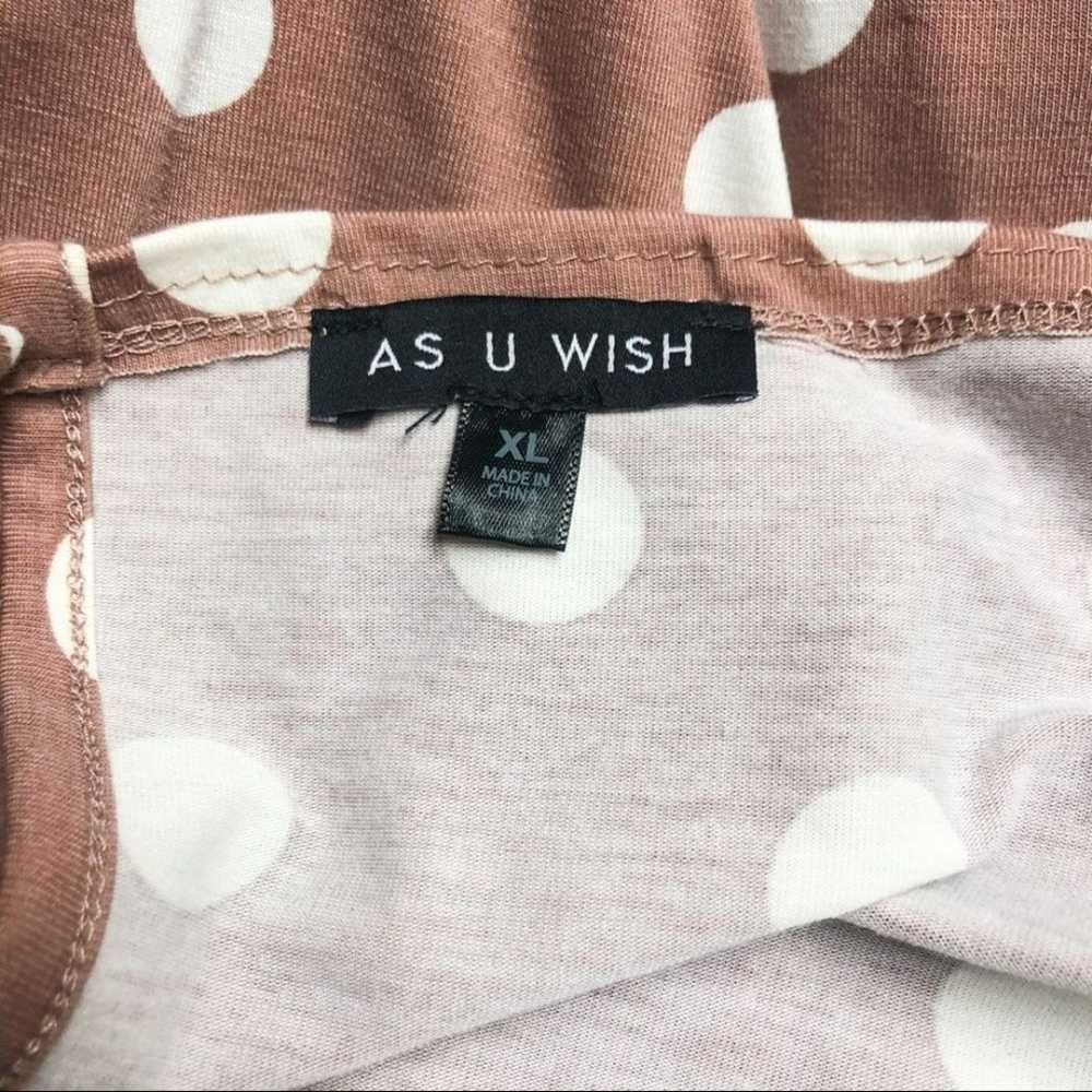 As U Wish Pink & White Polka Dot Wrap Tank Printe… - image 8
