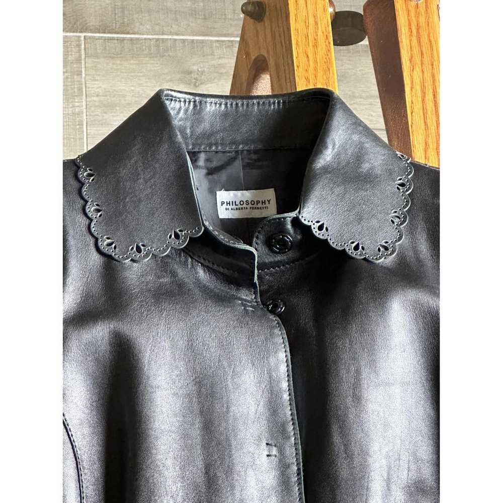 Philosophy di Alberta Ferretti レザー ジャケット ALBERTA FERRETTI Belted Leather Jacket Alberta Ferretti