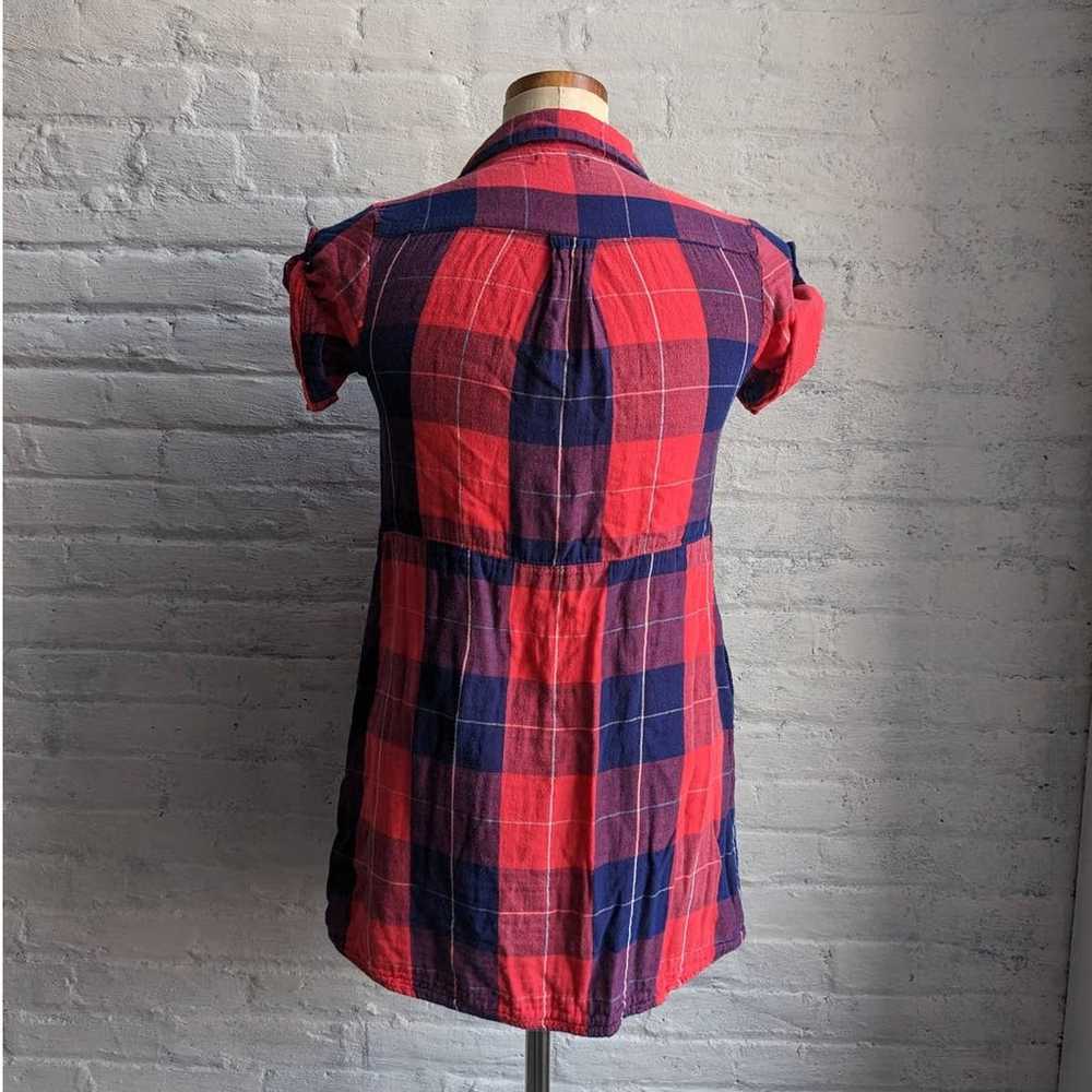 Urban Outfitters Red Plaid Dress Y2K Western Cowg… - image 3