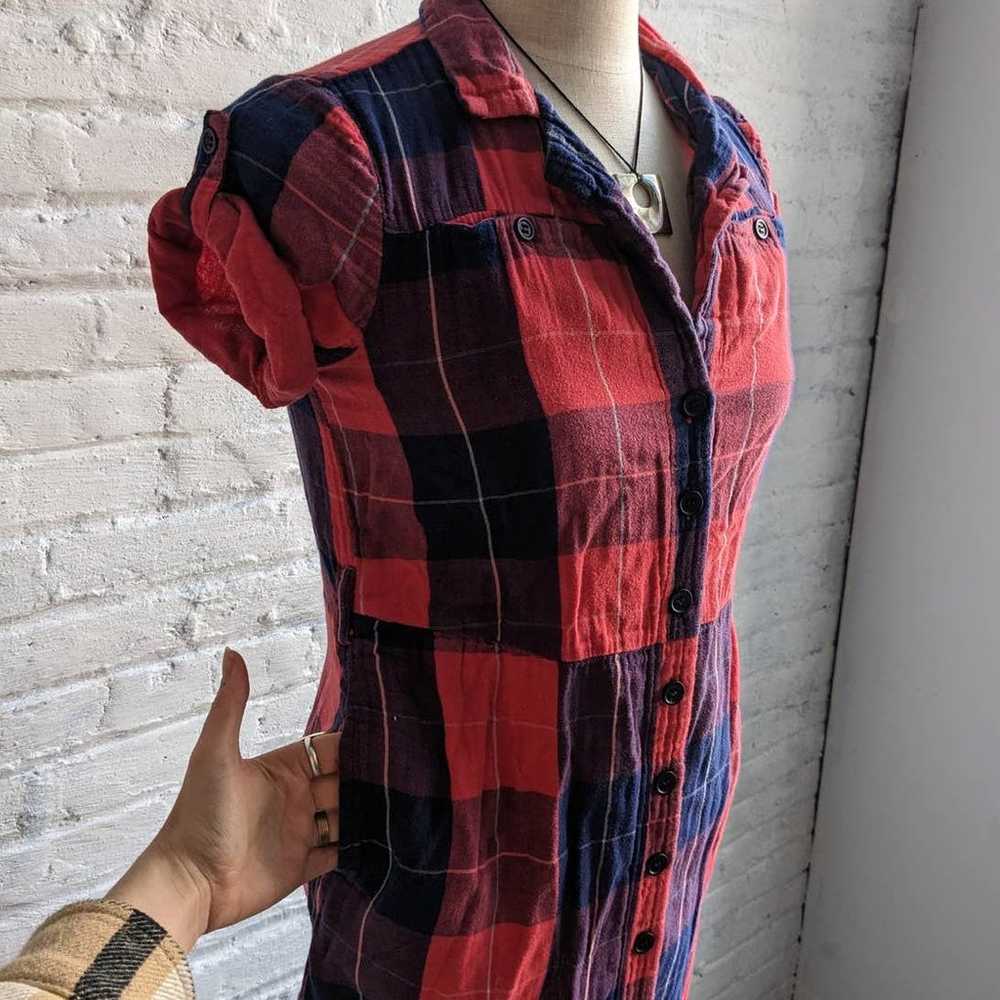 Urban Outfitters Red Plaid Dress Y2K Western Cowg… - image 4