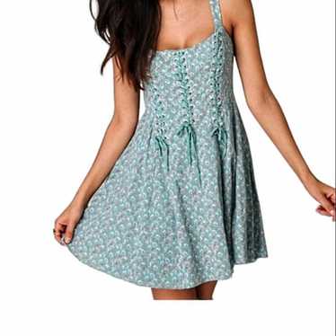 Free People Fit and Flare Corset Dress Y2k size 8 - image 1