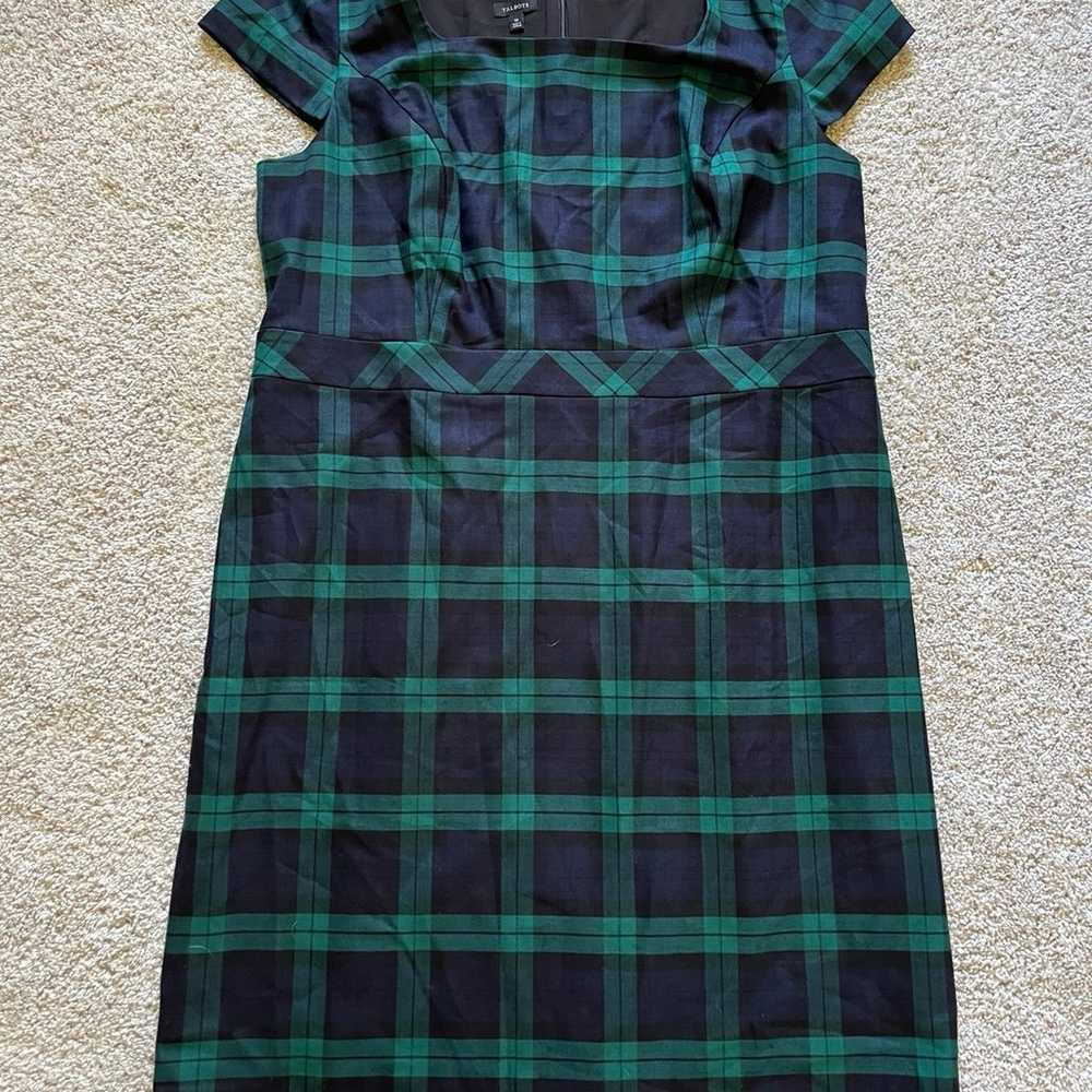 Talbots Women’s Wool Blend Tartan Dress Size 18 N… - image 1