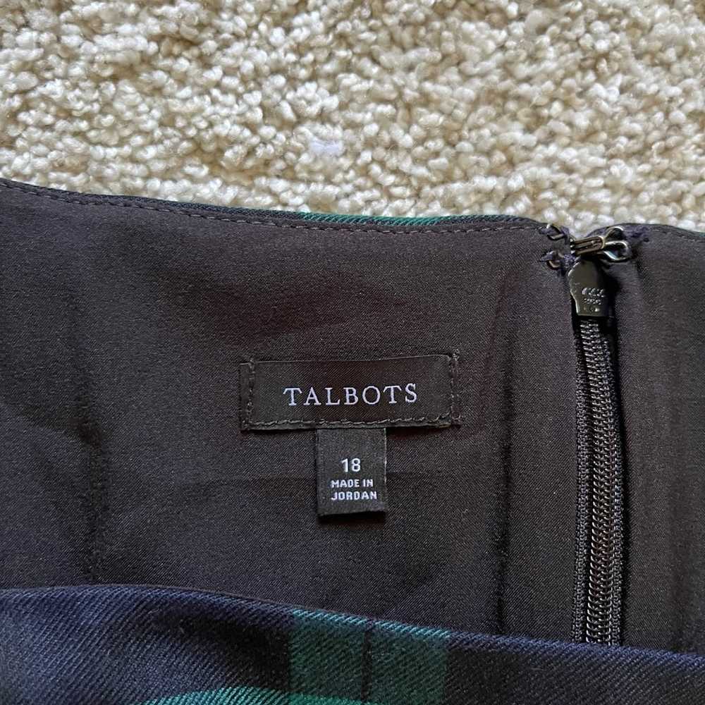 Talbots Women’s Wool Blend Tartan Dress Size 18 N… - image 2