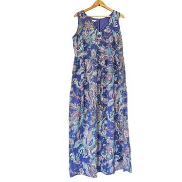 Talbots Midi Dress Womens Size 14Q Paisley Print … - image 1