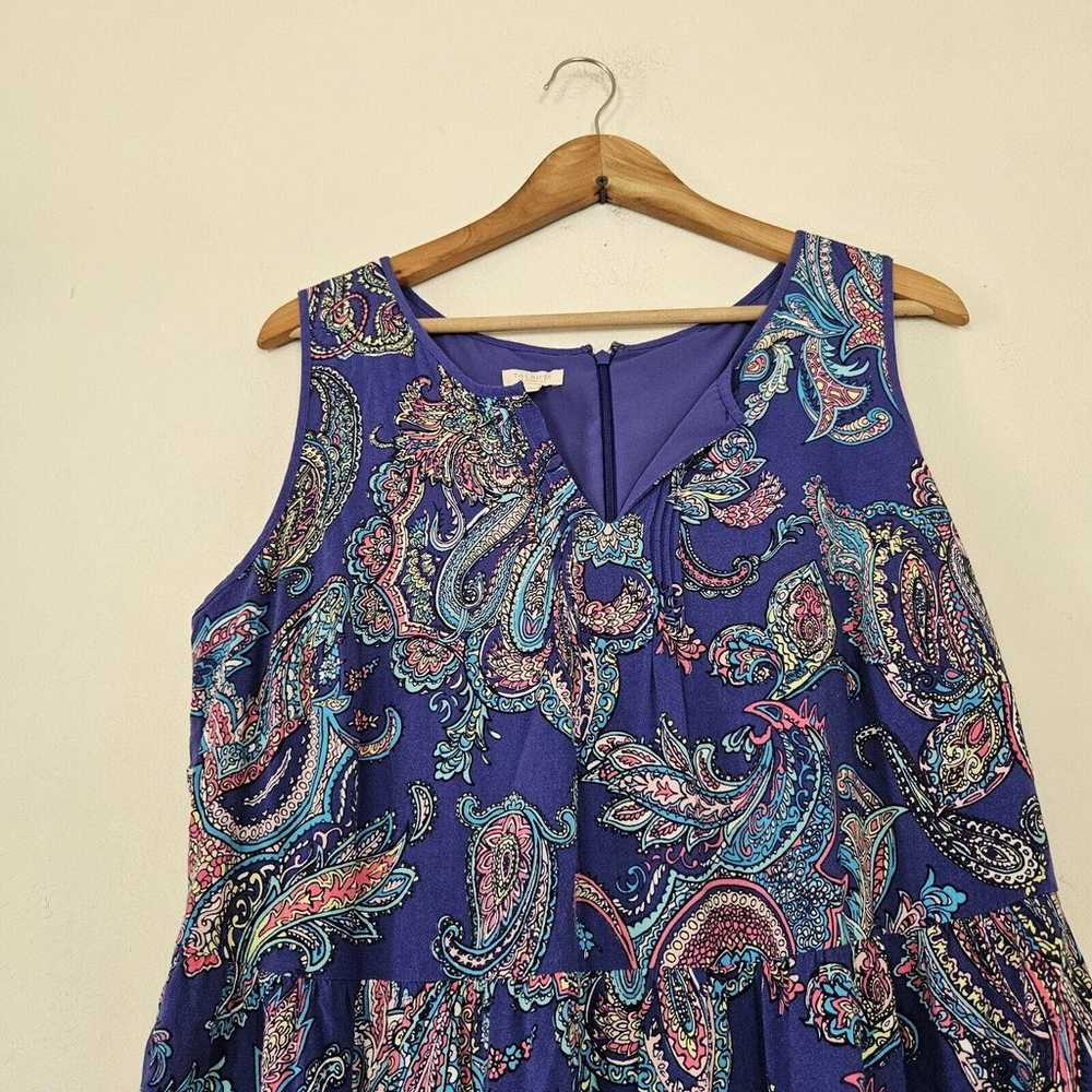 Talbots Midi Dress Womens Size 14Q Paisley Print … - image 3