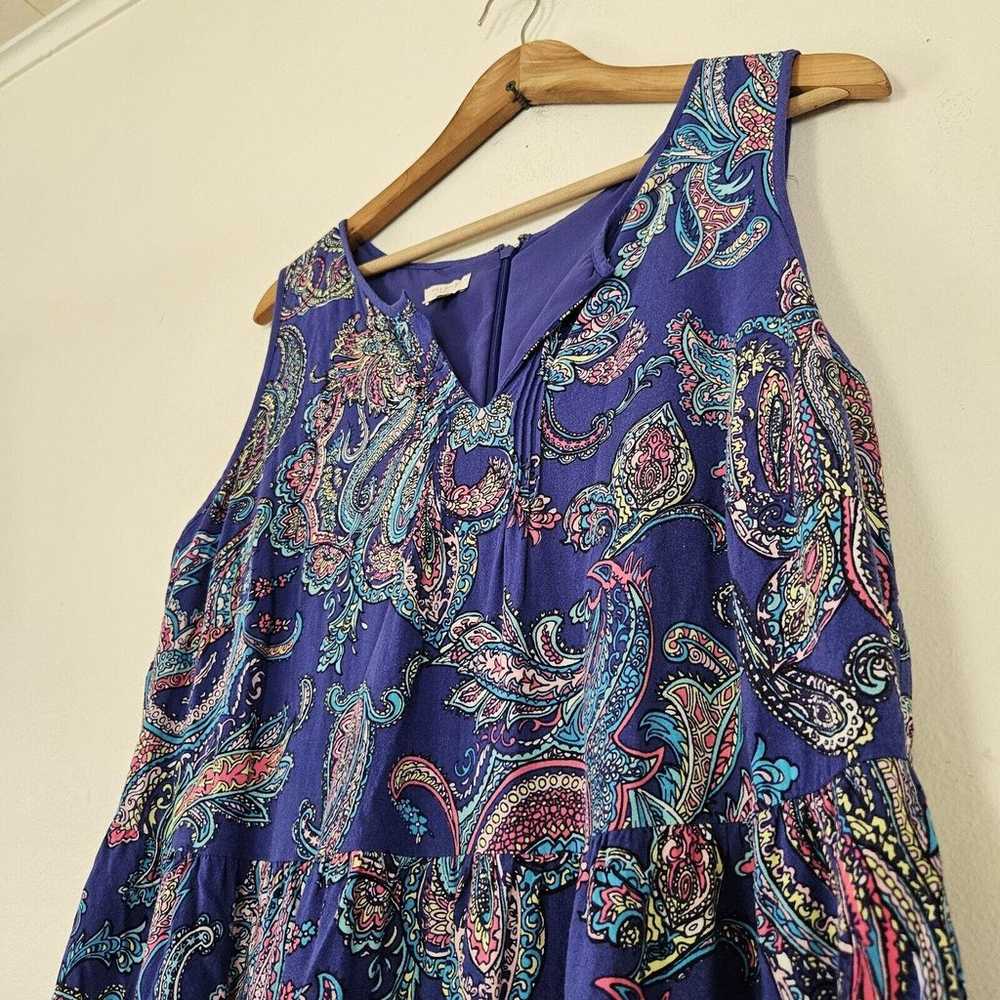 Talbots Midi Dress Womens Size 14Q Paisley Print … - image 4