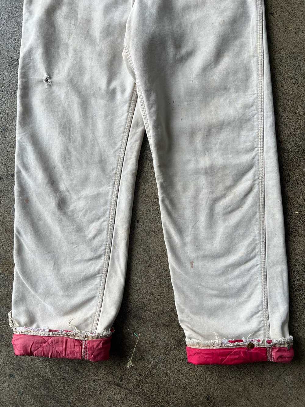 1990s Carhartt Distressed Milky Work Pants 31" x … - image 3