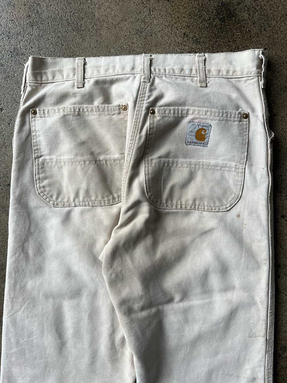 1990s Carhartt Distressed Milky Work Pants 31" x … - image 5