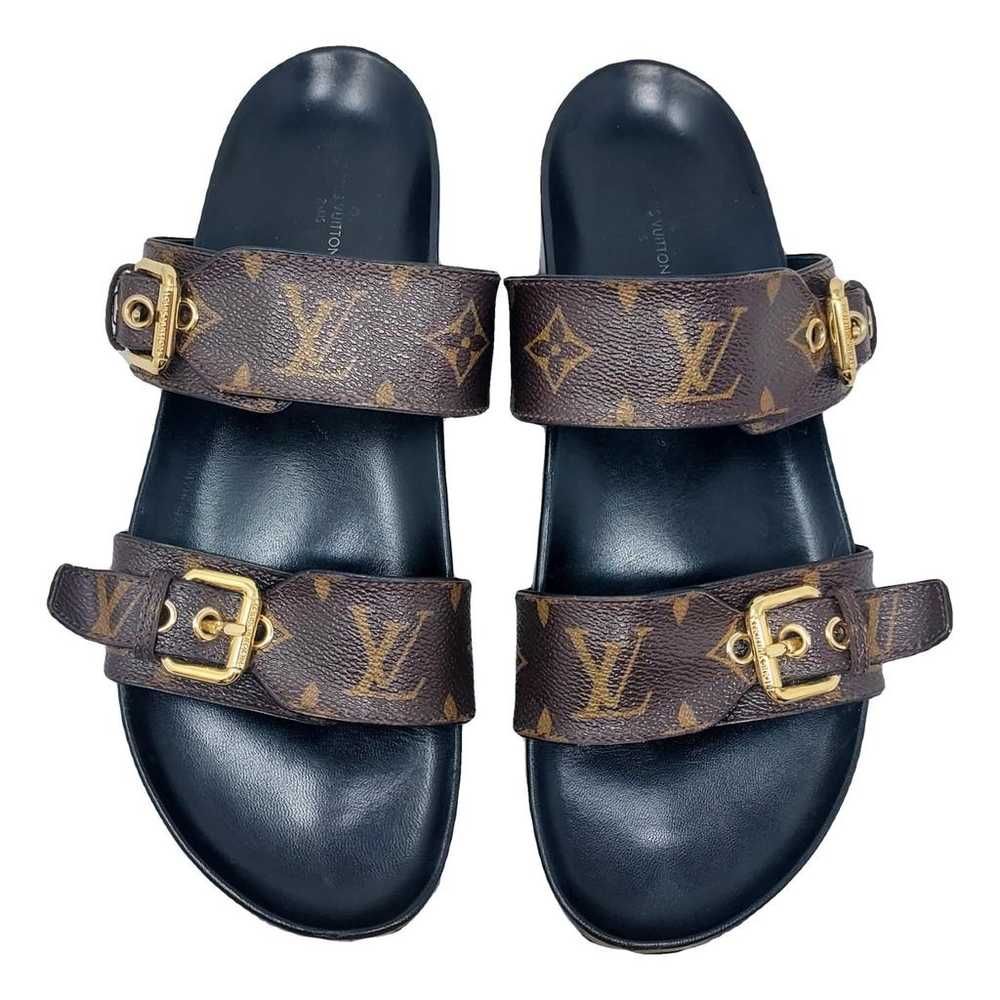 Louis Vuitton Bom Dia leather sandal - image 1