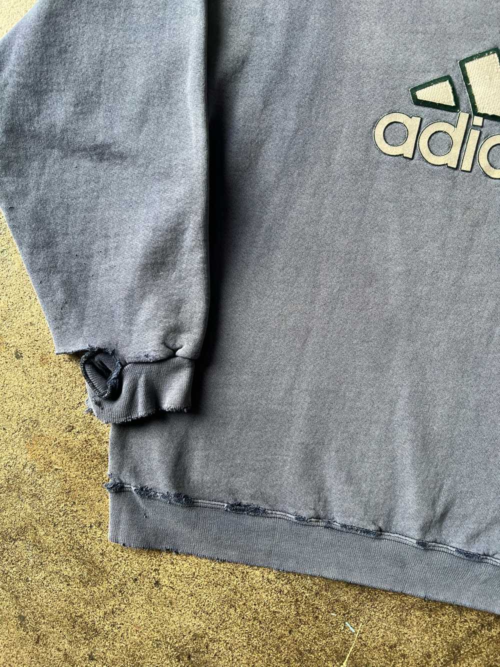 1990s Adidas Sun Faded Blue Crewneck Sweatshirt - image 3