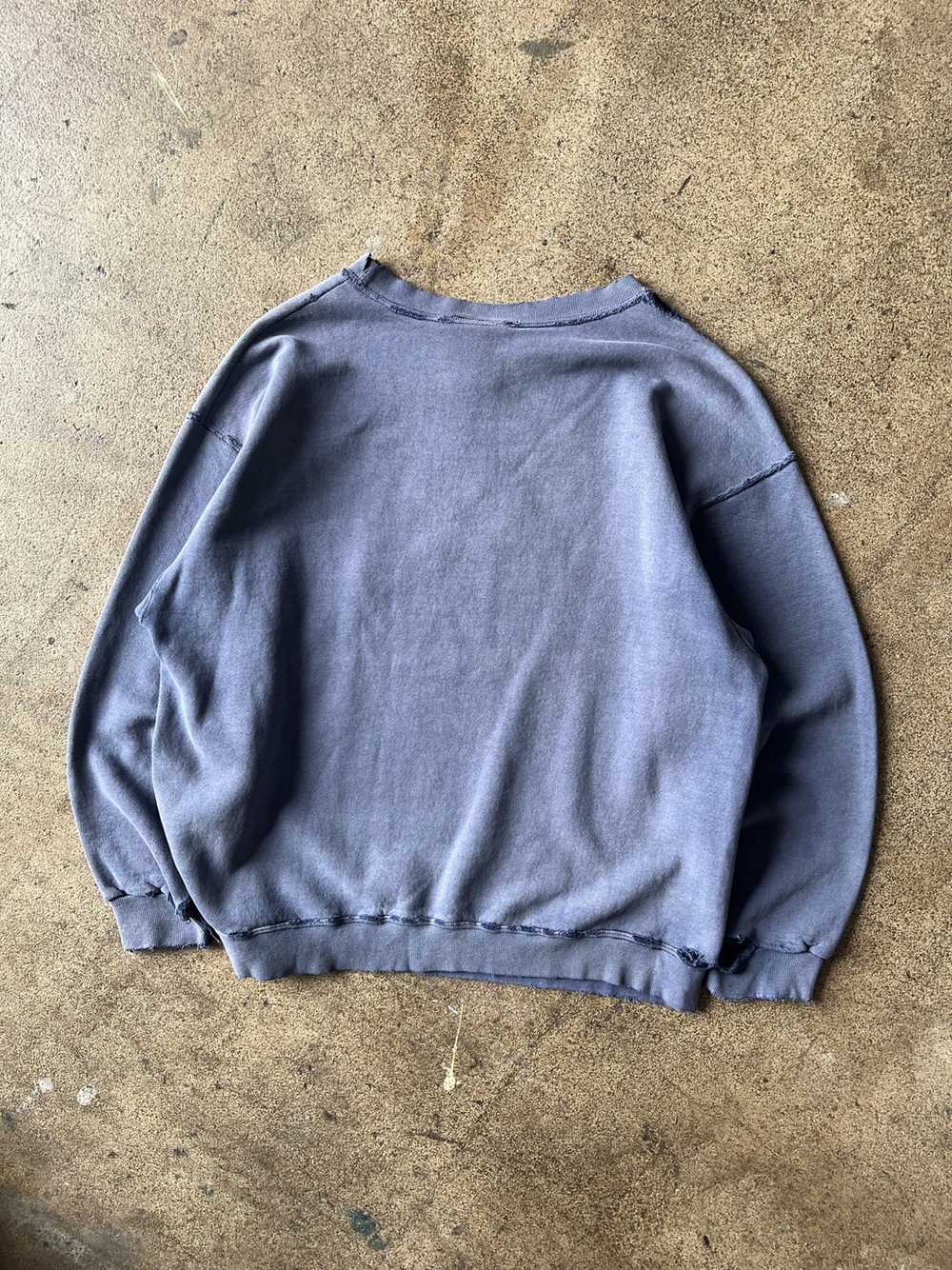 1990s Adidas Sun Faded Blue Crewneck Sweatshirt - image 5
