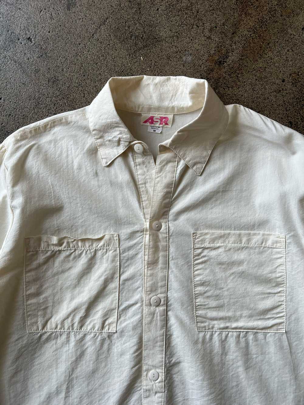 1990s Cropped Cream Two Pocket Shirt - image 2