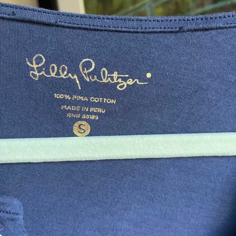 Lilly Pulitzer Navy Pima Cotton Knit Marina Dress… - image 5