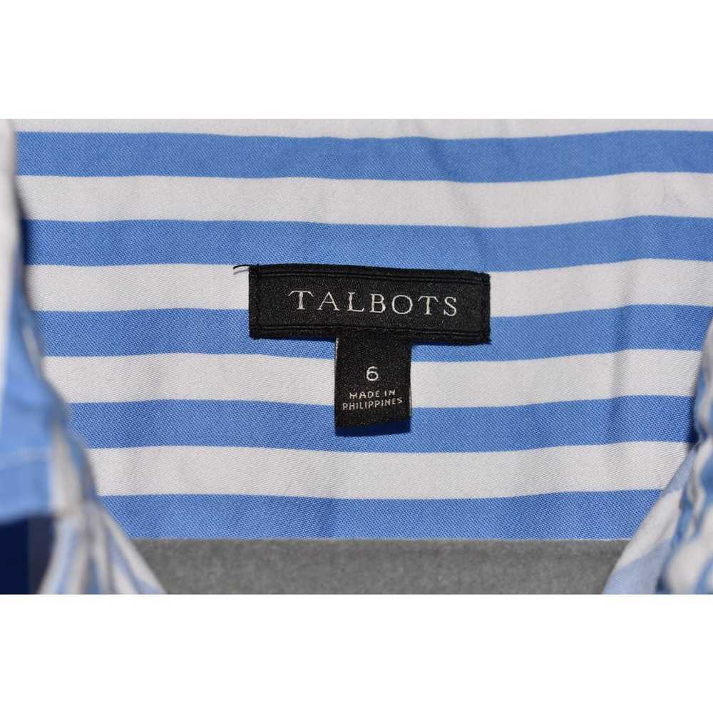 TALBOTS $149 Striped Cotton Poplin Tie Waist Midi… - image 4