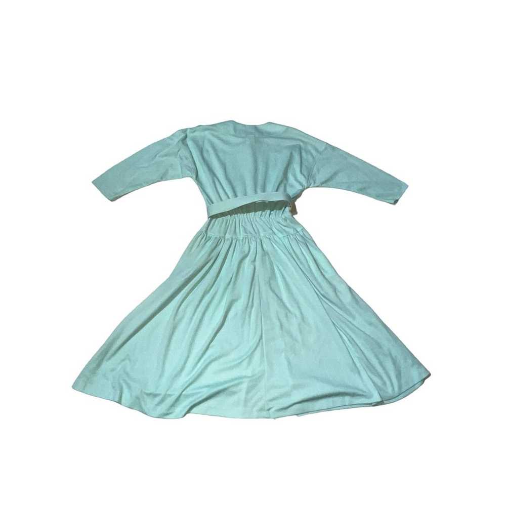 carriage court 90s blue belted dress - image 2