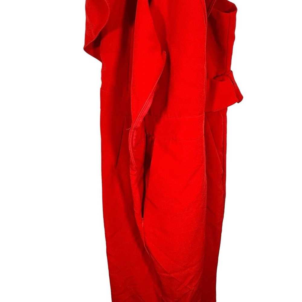 Do + Be Jumpsuit Red Ruffle Sleeveless Zip Romper… - image 6