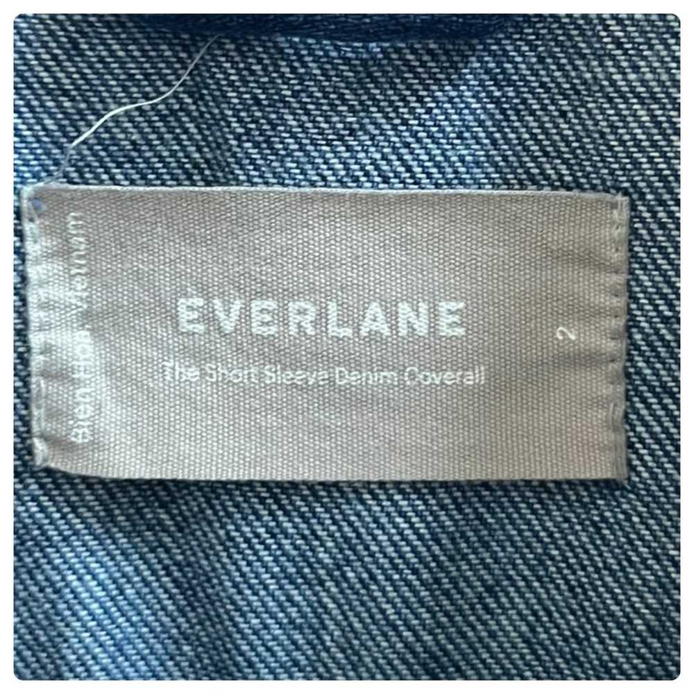 Everlane The Short Sleeve Denim Coveralls Size 2 … - image 11
