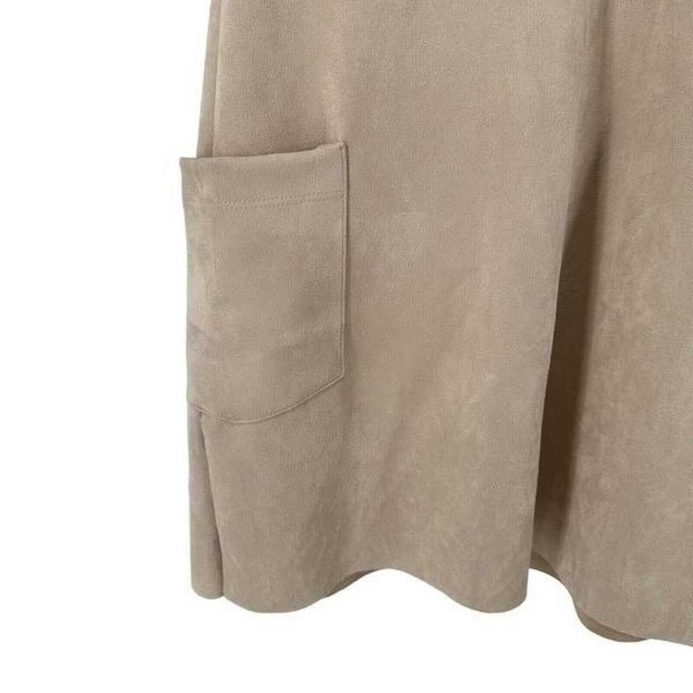 Lulus Dress Micro Suede Short Sleeve V Neck Tan S… - image 4
