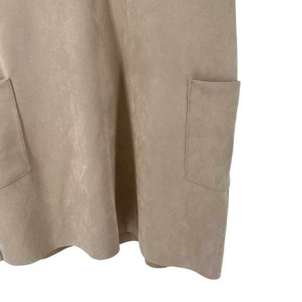 Lulus Dress Micro Suede Short Sleeve V Neck Tan S… - image 5