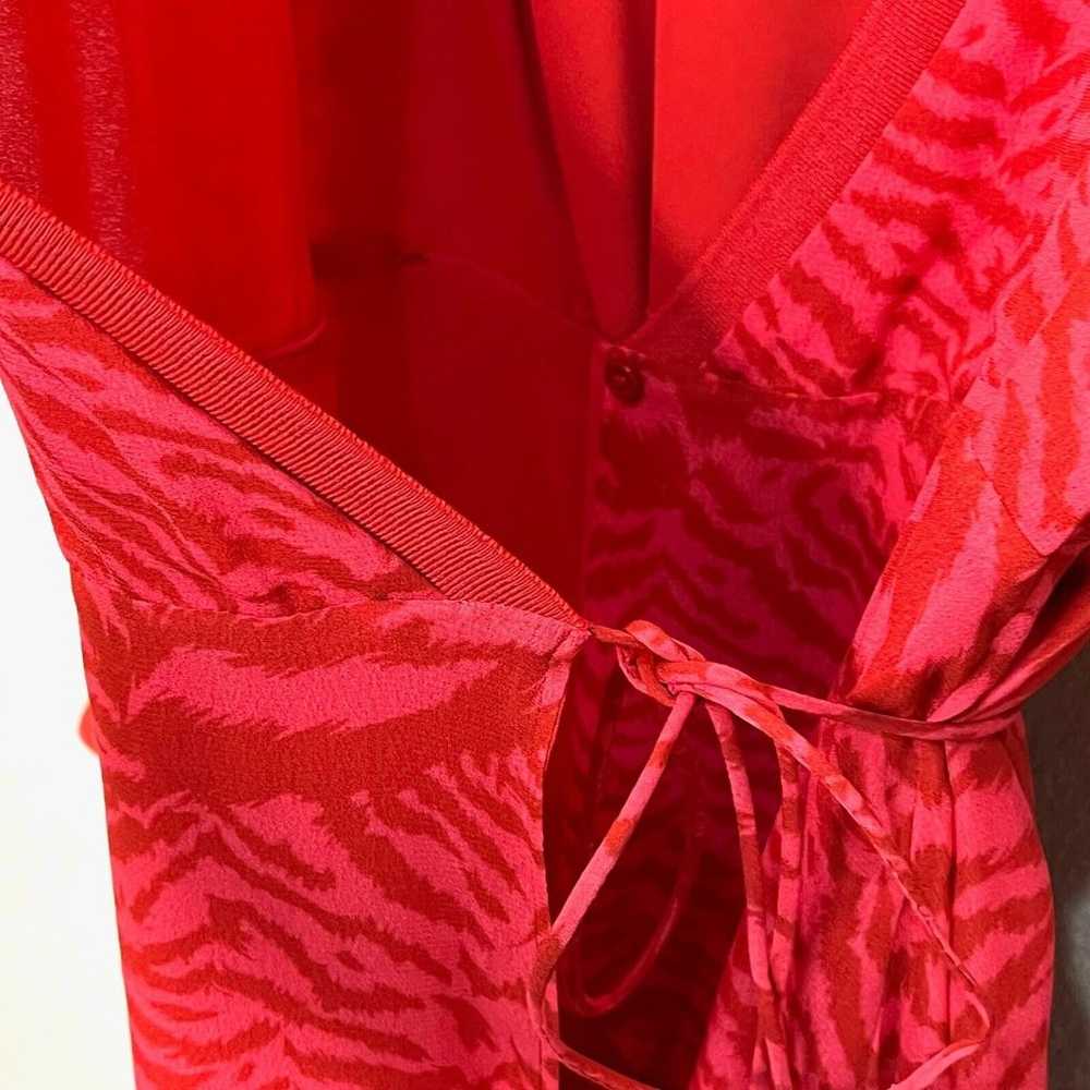 AllSaints Keva Remix Long Sleeves Wrap Dress Pink… - image 7