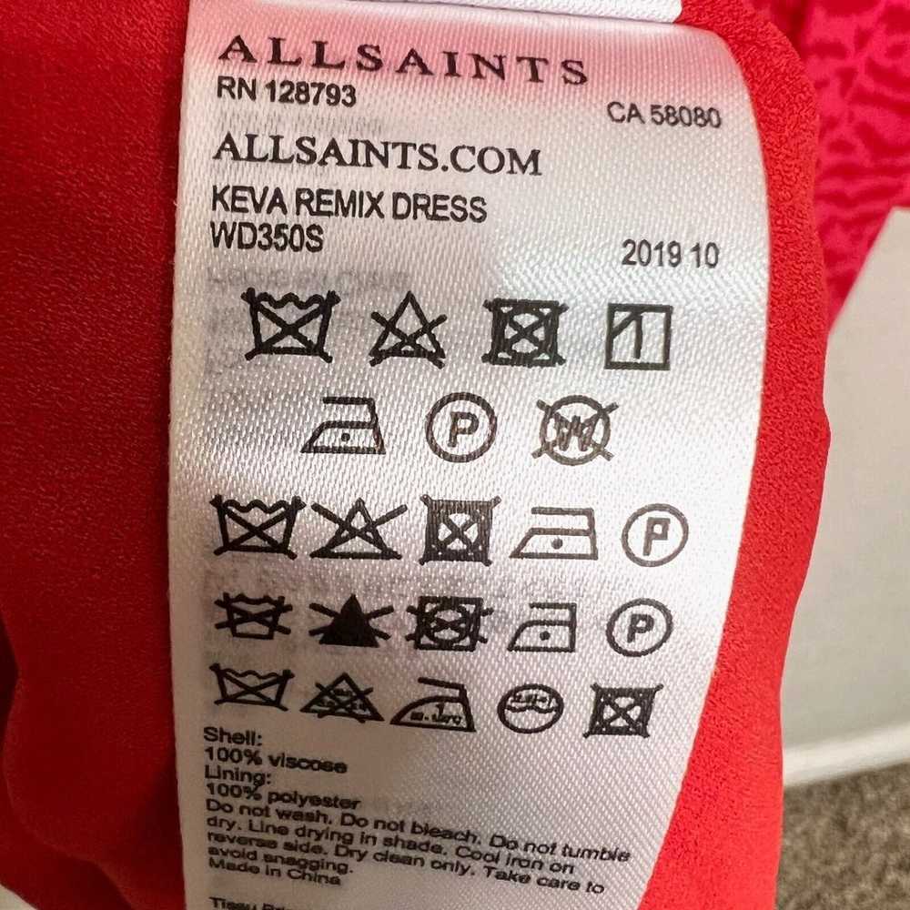 AllSaints Keva Remix Long Sleeves Wrap Dress Pink… - image 9