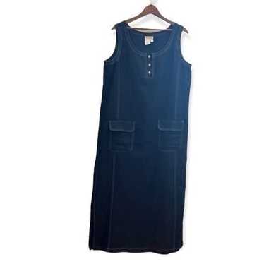 Jute Essentials 100% Linen Sleeveless Midi Dress