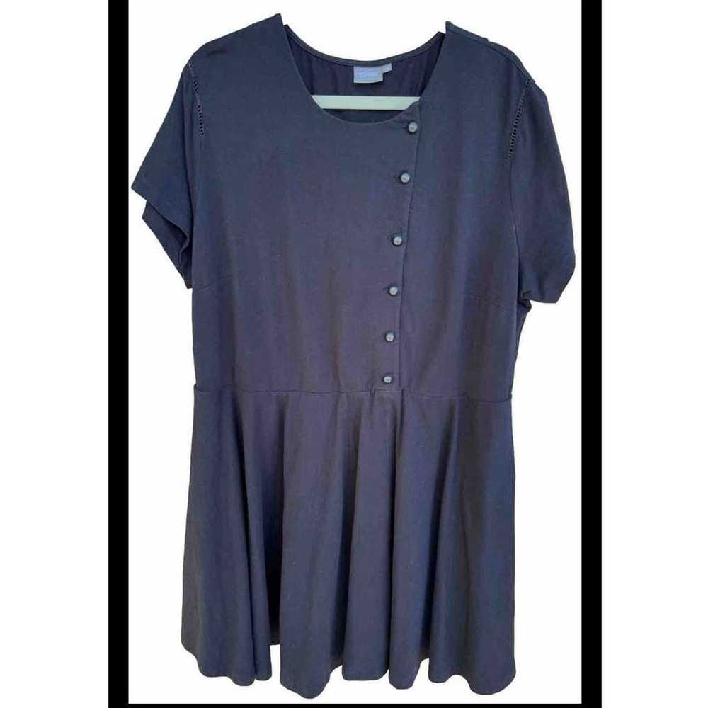 eShakti Dress Black 3XL Mini Cotton Spandex 28W B… - image 1