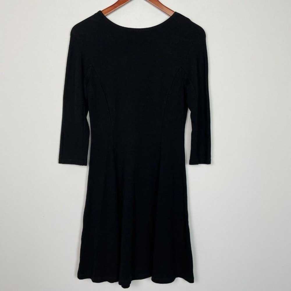 Theory Long Sleeve Little Black Mini Dress Black S - image 2