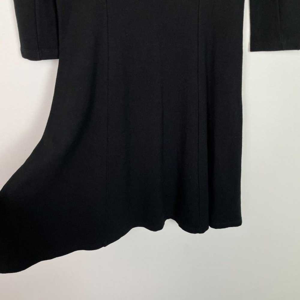 Theory Long Sleeve Little Black Mini Dress Black S - image 4
