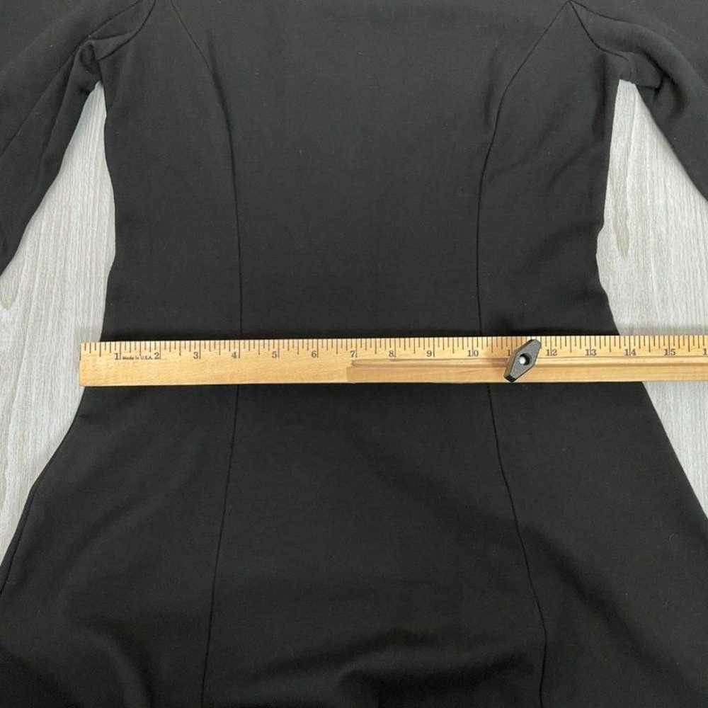 Theory Long Sleeve Little Black Mini Dress Black S - image 8